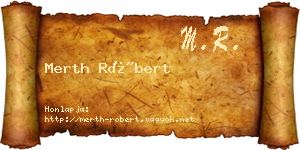 Merth Róbert névjegykártya