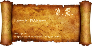Merth Róbert névjegykártya